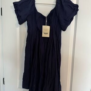 Bohme Navy Blue Short Sleeve Dress